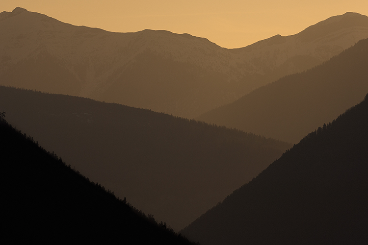 Smokey Sunrise in the East Kootenays